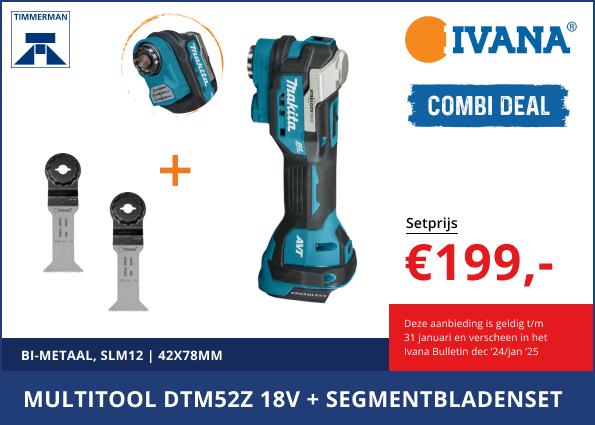 Multitool DTM52Z30 + Segmentzaagblad BI-metaal