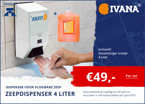 Zeepdispenser 4 liter + handreiniger oranje
